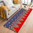 thumbnail image 1 of Runner Rug 2'x6', Independence Day Washable Non-Slip Hallway Runner Rugs, 4th of July Star Blue Red Striped Bedside Rugs Floor Mats Carpet Runners for Kitchen Bathroom Laundry Room, 1 of 8