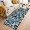 thumbnail image 1 of Runner Rug 2'x6', Navy Blue Spring Floral Washable Non-Slip Hallway Runner Rugs, Farmhouse Flowers Elegant Pastoral Bedside Rugs Floor Mats Carpet Runners for Kitchen Bathroom Laundry Room, 1 of 8
