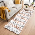 thumbnail image 1 of Runner Rug 2'x6', Orange Grey Botanical Washable Non-Slip Hallway Runner Rugs, Spring Floral Summer Farmhouse Bedside Rugs Floor Mats Carpet Runners for Kitchen Bathroom Laundry Room, 1 of 8