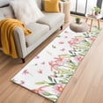 thumbnail image 1 of Runner Rug 2'x6', Pink Spring Floral Washable Non-Slip Hallway Runner Rugs, Pastoral Flowers Farmhouse Bedside Rugs Floor Mats Carpet Runners for Kitchen Bathroom Laundry Room, 1 of 8