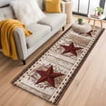 thumbnail image 1 of Runner Rug 2'x6', Texas Star Vintage Washable Non-Slip Hallway Runner Rugs, Red Berry Retro Art Wooden Bedside Rugs Floor Mats Carpet Runners for Kitchen Bathroom Laundry Room, 1 of 8