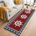 thumbnail image 1 of Runner Rug 2'x6', US Flag Washable Non-Slip Hallway Runner Rugs, Independence Day Star Stripe Nautical Rudder Bedside Rugs Floor Mats Carpet Runners for Kitchen Bathroom Laundry Room, 1 of 8