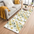 thumbnail image 1 of Runner Rug 2'x6', Yellow Spring Floral Washable Non-Slip Hallway Runner Rugs, Summer Daisy Botanical Flowers Bedside Rugs Floor Mats Carpet Runners for Kitchen Bathroom Laundry Room, 1 of 8