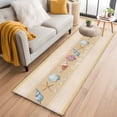 thumbnail image 1 of Runner Rug 2'x6', Yellow Summer Coastal Washable Non-Slip Hallway Runner Rugs, Modern Ocean Waves Starfish Shell Bedside Rugs Floor Mats Carpet Runners for Kitchen Bathroom Laundry Room, 1 of 8