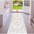 thumbnail image 1 of Runner Rug 2x6 Boho Geometric Area Rug: Small Washable Kitchen Rug Entryway Rug, Soft Non Slip Moroccan Long Hallway Rug for Bedroom Bathroom Laundry Entryway Staircase Foyer(Beige,2'x6'), 1 of 8