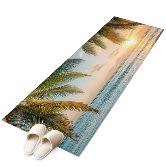 Runner Rug 2x6 FT, Non Slip Hallway Carpet, Washable Soft Floor Carpet Non-Shedding Throw Runner Carpet Long Rug for Entryway Kitchen Bedside Sliding Door