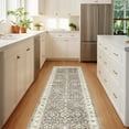 thumbnail image 1 of Runner Rug 2x6 Kitchen, Rugs Runners Machine with Washable Non Slip Backing for Hallway Stair Runner Rug Indoor Entryway Laundry Room, Brown+Beige, 1 of 18