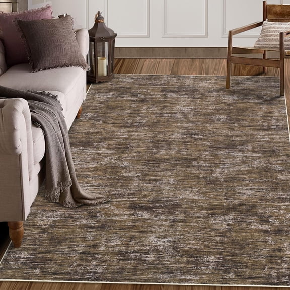 Runner Rug 2x6 Modern Washable Non Slip Low Pile Soft Carpet Minimalist Farmhouse Design for Kitchen Living Room Entryway Light Dark Grey Beige
