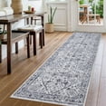 thumbnail image 1 of Runner Rug 2x6 Soft Vintage Washable Rug Runners Hallways Non-Slip Runner Low Pile Boho Farmhouse Carpet Runners Laundry Grey, 1 of 5