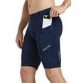 thumbnail image 1 of BALEAF Padded Bike Shorts for Men Cycling Shorts Padding Pockets UPF 50+ Dark Blue L, 1 of 7