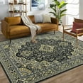 thumbnail image 1 of Runner Rug 8*10ft Kitchen Rug, Low Pile Vintage Bedside Rug, Non Slip Backing Soft Floor Carpet, Oriental Accent Rug for Entryway, Bathroom, Laundry Room, Bedroom, Garage, Patio, 1 of 7