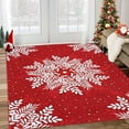 thumbnail image 1 of Runner Rug 8x10 Christmas Hallway Carpet Snowflake Washable Bedroom Carpet Xmas Holiday Decor Non Slip Kitchen Mat Indoor Decorative Throw Rug Dining Room Laundry Room Living Room, 1 of 9