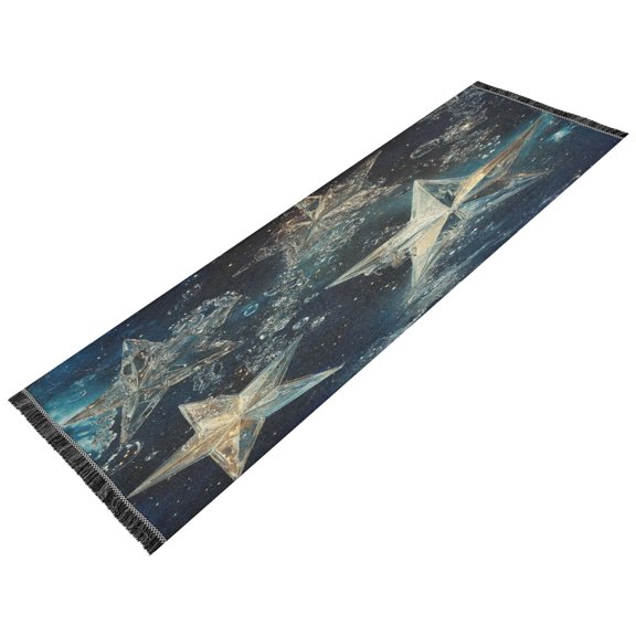 Runner Rug Classical Crystal Star Pattern Style Pattern 72x23.5 indoor Washable Runner Rug