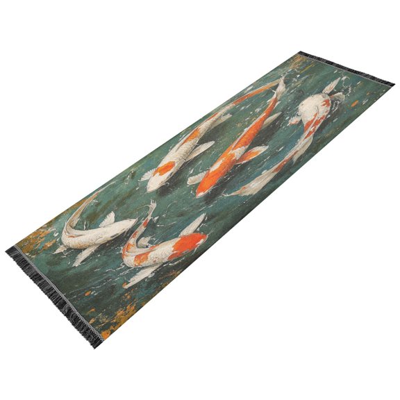 Runner Rug Classical Cute Goldfish Patterns Style Pattern 72x23.5 indoor Washable Runner Rug