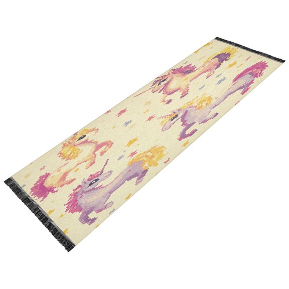 Runner Rug Classical Design Design Cut Unicorn Pattern Style Modern Pattern 72x23.5in Indoor Washable Runner Rug