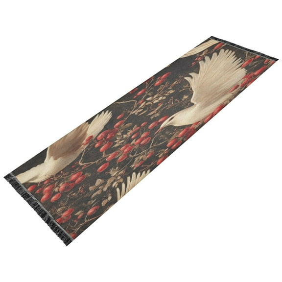 Runner Rug Classical Pigeons Painting Style Pattern 72x23.5 indoor Washable Runner Rug