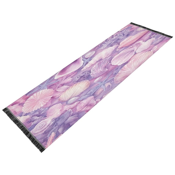 Runner Rug Classical Purple Shell Printed Style Pattern 72x23.5 indoor Washable Runner Rug