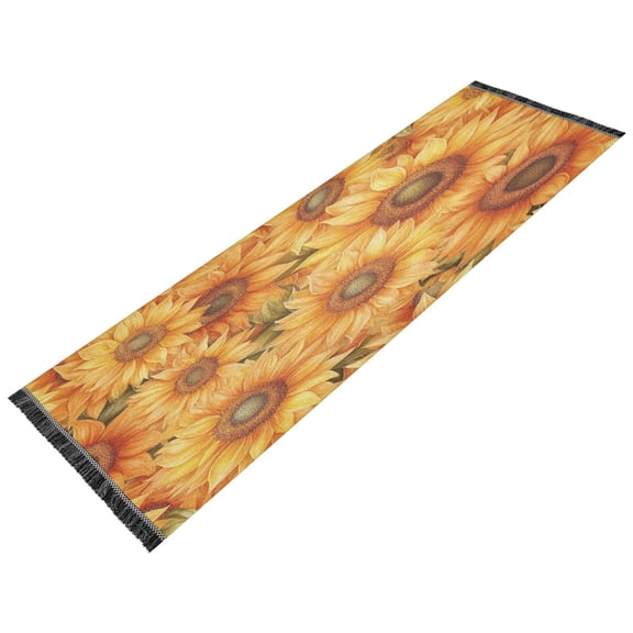 Runner Rug Classical The Painting Of Sunflower Style Pattern 72x23.5 indoor Washable Runner Rug