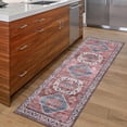 thumbnail image 1 of Runner Rug for Hallway 2x6 Washable Kitchen Runner Rug Stain Resistant Non-Slip Low-Pile Indoor Throw Floor Carpet Rug for Living Room Bedroom Nursery, Pink, 1 of 8