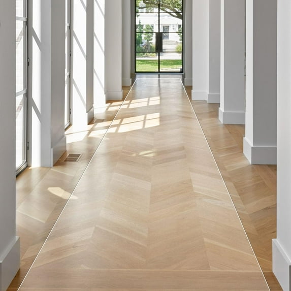 Runner Rug for Hallway, 3x10ft Plastic Floor Mat for Kitchen Entryway, Non-Slip Waterproof Runner Rug for Porch, Laundry, Vinyl Floor Protector Cover for Indoor & Outdoor (Clear)