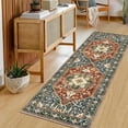 thumbnail image 1 of 2'x6' Runner Rug for Hallway Floor, Yamaziot Rug Carpet Runner with Rubber Backing, Washable Non Slip Vintage Mat for Bedroom, Laundry, 1 of 8