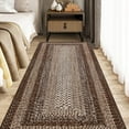 thumbnail image 1 of Runner Rug for Hallway Kitchen Runner Carpet 2x10, Machine Washable Long Runner Throw Mat, Non Slip Entryway Rug Stain Resistant Braided Printed Carpet for Bedroom Living Room, Brown, 1 of 9