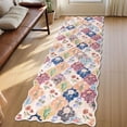 thumbnail image 1 of Scalloped Runner Rug for Hallway, Yamaziot 2'x6' Washable Floral Rug Runner for Floor, Non Slip Bedroom Carpet, Colorful, 1 of 10