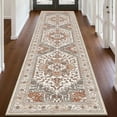 thumbnail image 1 of 2'x8' Runner Rug for Hallway Floor, Yamaziot Rug Carpet Runner with Rubber Backing, Washable Non Slip Vintage Mat for Bedroom, Laundry, 1 of 7
