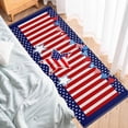 thumbnail image 1 of Runner Rug, Independence Day Flag Stars American Flag Red Stripe 4th of July,Soft Non Slip Entry Mat Washable Kitchen Area Carpet for Bathroom,Bedroom,Living Room,1 Piece, 15.7x47.2 Inch, 1 of 6