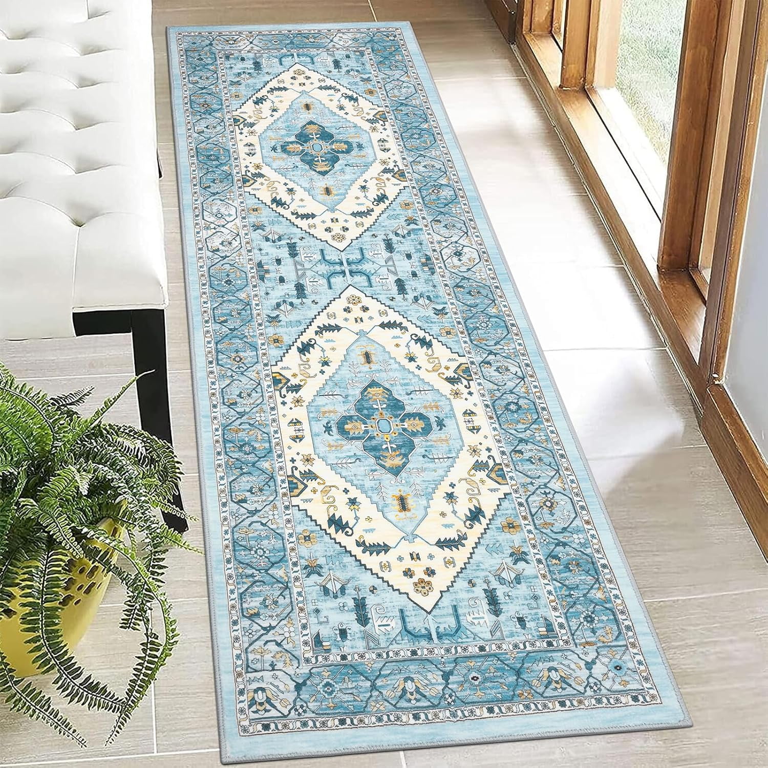 MJIAexp 2'x6' Boho Kitchen Runner Rug Indoor Machine Washable Hallway
