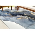 thumbnail image 1 of Runner Rug, Modern Rug, Office Decor Rug, Blue Marble Rugs, Easy to Clean Rugs, Salon Rug, Cool Rugs, Yellow Marble Rug, Soft Rug, 3.3'x9.2' - 100x280 cm, 1 of 7