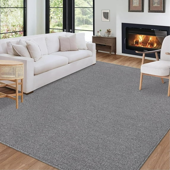Runner Rug,Modern Solid Textured Hallway Runner Rug,Low Pile Non-Slip Stain Resistant Area Rug for Home,Office,Machine Washable
