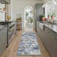thumbnail image 1 of Runner Rug Non Slip 2x7  Washable For Hallways Kitchen Abstract Modern Rugs Low Pile Lightweight Carpet Runners Entryway Bedroom Laundry Haze Blue, 1 of 6
