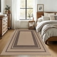 thumbnail image 1 of Washable Rug 5x7 for Bedroom Large Living Room Rug with Rubber Backing Casual Striped Border Throw Carpet Modern Contemporary Area Rug for Dining Room, 1 of 9