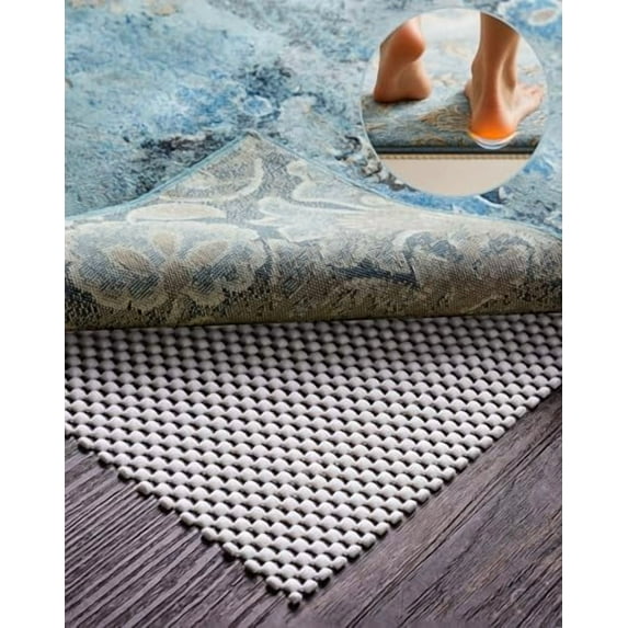 Runner Rug Pad Gripper for Hardwood Floors, Non Slip 2.5x10 Ft Rug Pads for Area Rugs, Thick Rug Grippers for Tile Floors, Under Carpet Anti Skid Mat, Keep Your Rugs Safe and in Place