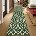 thumbnail image 1 of Runner Rug, Yamaziot 2'x10' Runner Rugs for Hallway, Extra Long Non Slip Washable Farmhouse Kitchen Mat for Laundry Room Floor with Rubber Backing, Green, 1 of 9