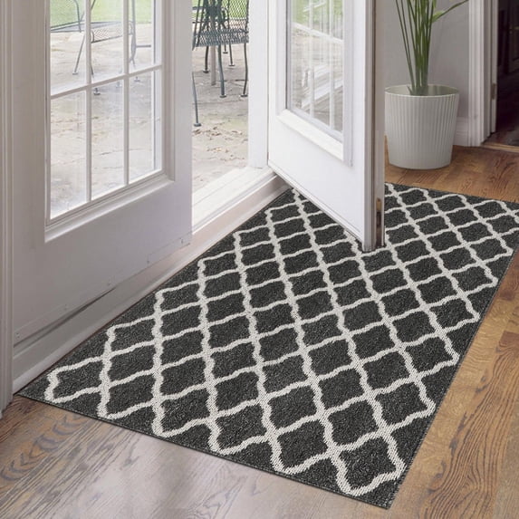 Runner Rug for Hallway Non Slip Kitchen Floor Carpet Runners Geometric Pattern Machine Washable Area Rug for Entryway Bathroom
