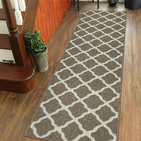 Runner Rug for Hallway Non Slip Kitchen Floor Carpet Runners Geometric Pattern Machine Washable Area Rug for Entryway Bathroom