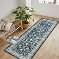 thumbnail image 1 of Runner Rug for Hallways Kitchen Non Slip 2'x 6' Soft Floral Carpet Washable Runner Rugs with Rubber Backing for Laundry Bedroom Bathroom (Blue), 1 of 7