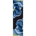 thumbnail image 1 of Runner Rug in Black and Blue, 1 of 3