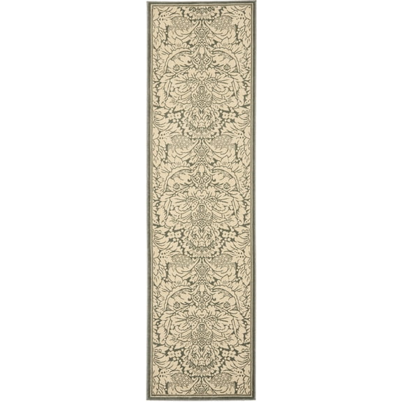 Runner Rug in Light Blue and Ivory