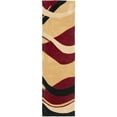 thumbnail image 1 of Contemporary Rug - Modern Art Polyester -Rust/Ivory-Color:Rust/Ivory,Design:Contemporary,Shape:Runner,Size:2'3" x 8', 1 of 3