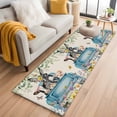 thumbnail image 1 of Runner Rugs 2x6 Ft, Animals Flowers Non Slip Area Rugs for Kitchen Bedroom Entryway, Weeping Spring Floral Elegant Pastoral Rustic Washable Carpet Runner Rug Floor Mats for Bedroom Home Decor, 1 of 8