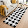 thumbnail image 1 of Runner Rugs 2x6 Ft, Black White Checkered Non Slip Area Rugs for Kitchen Bedroom Entryway, Farmhouse Buffalo Plaid Washable Carpet Runner Rug Floor Mats for Bedroom Home Decor, 1 of 9