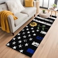 thumbnail image 1 of Runner Rugs 2x6 Ft, Blue American Flag Non Slip Area Rugs for Kitchen Bedroom Entryway, Sunflower Vintage USA Flag Washable Carpet Runner Rug Floor Mats for Bedroom Home Decor, 1 of 8