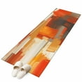 thumbnail image 1 of Runner Rugs 2x6 Ft, Burnt Orange Brown Non Slip Area Rugs for Kitchen Bedroom Entryway, Farmhouse Ombre Abstract Mottled Art Washable Carpet Runner Rug Floor Mats for Bedroom Home Decor, 1 of 9