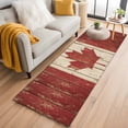 thumbnail image 1 of Runner Rugs 2x6 Ft, Canada Non Slip Area Rugs for Kitchen Bedroom Entryway, Red Maple Leaf Flag Vintage Farmhouse Wooden Grain Washable Carpet Runner Rug Floor Mats for Bedroom Home Decor, 1 of 8