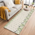 thumbnail image 1 of Runner Rugs 2x6 Ft, Farmhouse Botancial Non Slip Area Rugs for Kitchen Bedroom Entryway, Pastoral Daisy Leaves Rustic Burlap Washable Carpet Runner Rug Floor Mats for Bedroom Home Decor, 1 of 8