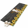 thumbnail image 1 of Runner Rugs 2x6 Ft, Farmhouse Cow Non Slip Area Rugs for Kitchen Bedroom Entryway, Vintage Country Sunflower Botanical Black Washable Carpet Runner Rug Floor Mats for Bedroom Home Decor, 1 of 9