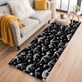 thumbnail image 1 of Runner Rugs 2x6 Ft, Halloween Dinosaur Black Non Slip Area Rugs for Kitchen Bedroom Entryway, Funny Dino Skull Boys Girls Children Washable Carpet Runner Rug Floor Mats for Bedroom Home Decor, 1 of 8